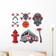 Firefighter Elements Wall Decal Sticker Set