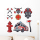 Firefighter Elements Wall Decal Sticker Set