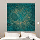 Vintage Floral Motif Ethnic Wall Decal