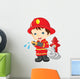 Young Boy Firefighter Wall Decal