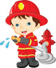 Young Boy Firefighter Wall Decal