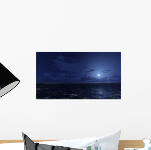 Calm Ocean under Starry Wall Decal