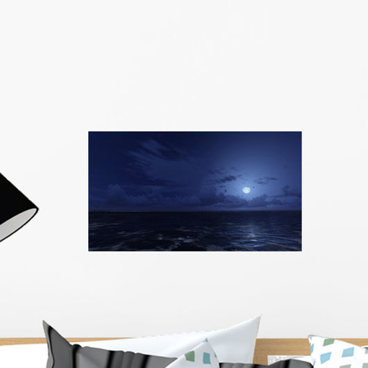 Calm Ocean under Starry Wall Decal