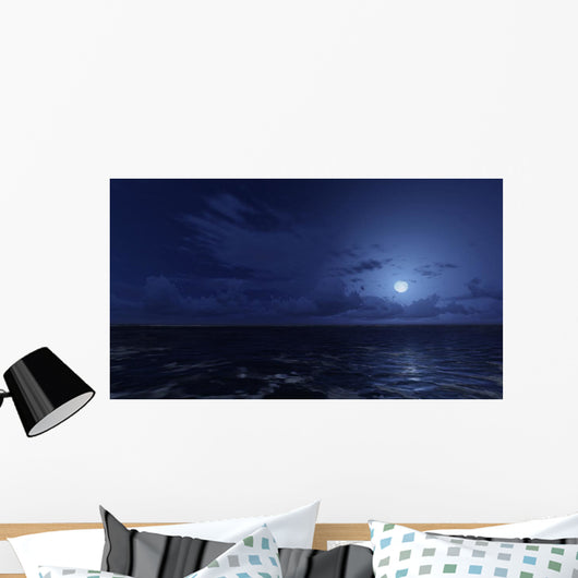 Calm Ocean under Starry Wall Decal