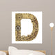 Steampunk Alphabet Letter D Wall Decal