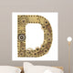 Steampunk Alphabet Letter D Wall Decal