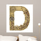 Steampunk Alphabet Letter D Wall Decal