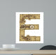 Steampunk Alphabet Letter E Wall Decal