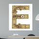 Steampunk Alphabet Letter E Wall Decal