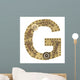 Steampunk Alphabet Letter G Wall Decal