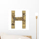 Steampunk Alphabet Letter H Wall Decal