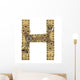 Steampunk Alphabet Letter H Wall Decal