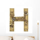 Steampunk Alphabet Letter H Wall Decal