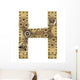 Steampunk Alphabet Letter H Wall Decal
