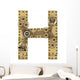 Steampunk Alphabet Letter H Wall Decal