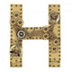 Steampunk Alphabet Letter H Wall Decal
