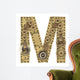 Steampunk Alphabet Letter M Wall Decal
