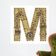 Steampunk Alphabet Letter M Wall Decal