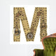 Steampunk Alphabet Letter M Wall Decal