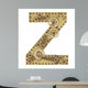 Steampunk Alphabet Letter Z Wall Decal