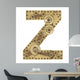 Steampunk Alphabet Letter Z Wall Decal
