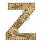 Steampunk Alphabet Letter Z Wall Decal