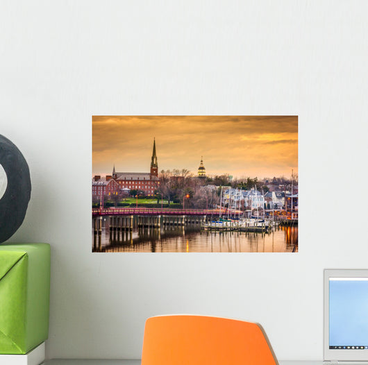 Annapolis Maryland Harbor Skyline Wall Decal