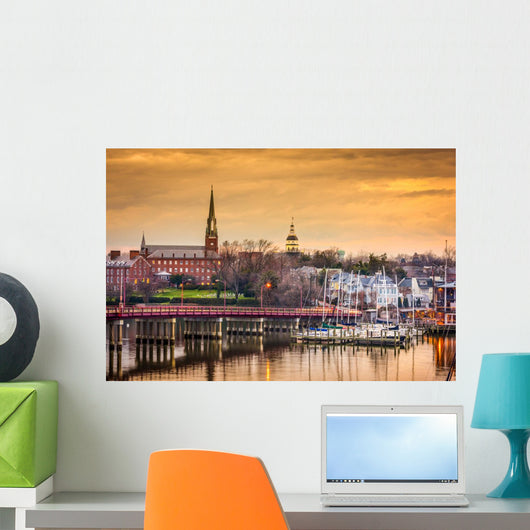 Annapolis Maryland Harbor Skyline Wall Decal