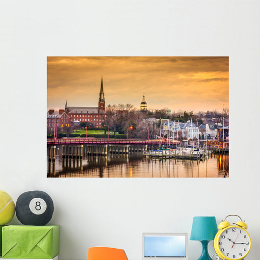 Annapolis Maryland Harbor Skyline Wall Decal