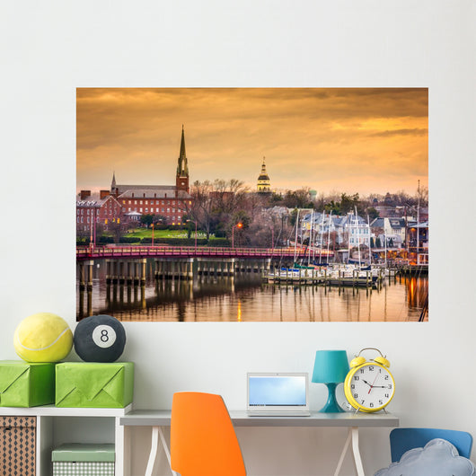 Annapolis Maryland Harbor Skyline Wall Decal