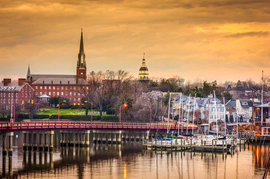 Annapolis Maryland Harbor Skyline Wall Decal