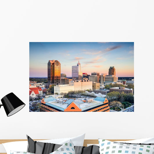 Raleigh North Carolina City Scape Wall Decal