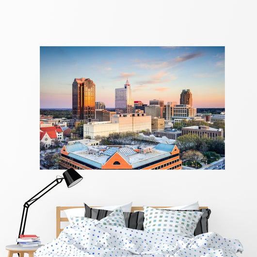Raleigh North Carolina City Scape Wall Decal