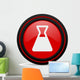 Laboratory Red Glossy Web Wall Decal