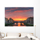 Arno and Ponte Vecchio at sunset, Florence, Italy Wall Mural