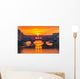 Arno and Ponte Vecchio at sunset, Florence, Italy Wall Mural