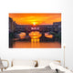 Arno and Ponte Vecchio at sunset, Florence, Italy Wall Mural