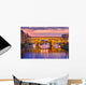 Arno and Ponte Vecchio at sunset, Florence, Italy Wall Mural