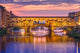 Arno and Ponte Vecchio at sunset, Florence, Italy Wall Mural
