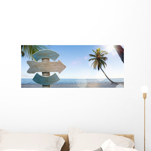 Art Wood Sign Beach Wall Decal