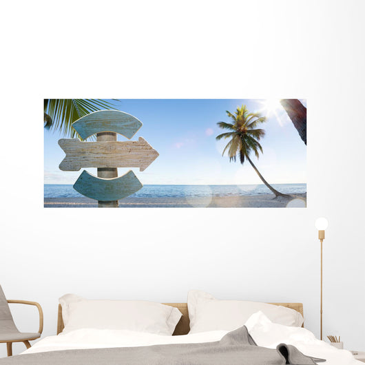 Art Wood Sign Beach Wall Decal