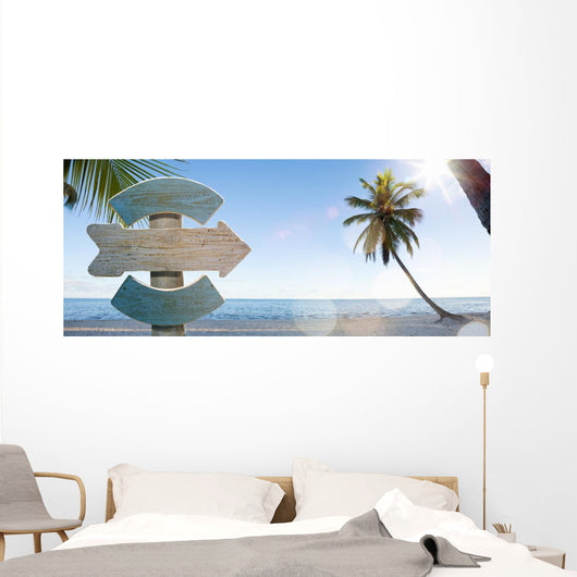 Art Wood Sign Beach Wall Decal