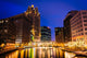 Buildings along Milwaukee River at Night Wall Decal