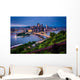 Evening Pittsburgh from Top Wall Decal