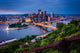 Evening Pittsburgh from Top Wall Decal