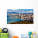 Waikiki Beach Honolulu Skyline Wall Decal