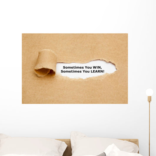 Sometimes You Win Sometimes Wall Decal
