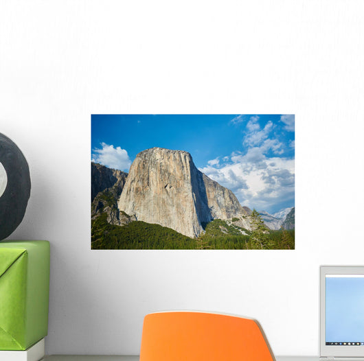 El Capitan rock with clouds Wall Mural