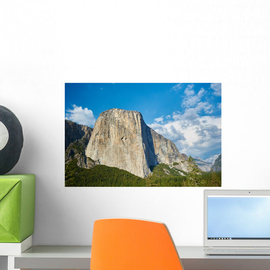 El Capitan rock with clouds Wall Mural
