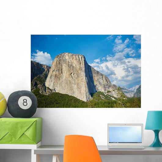 El Capitan rock with clouds Wall Mural